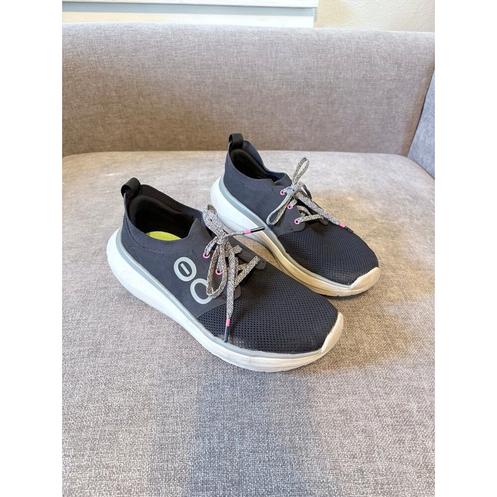 OOFOS OOmy Stride Women's Black Pink Accent Athletic Shoes Size 9